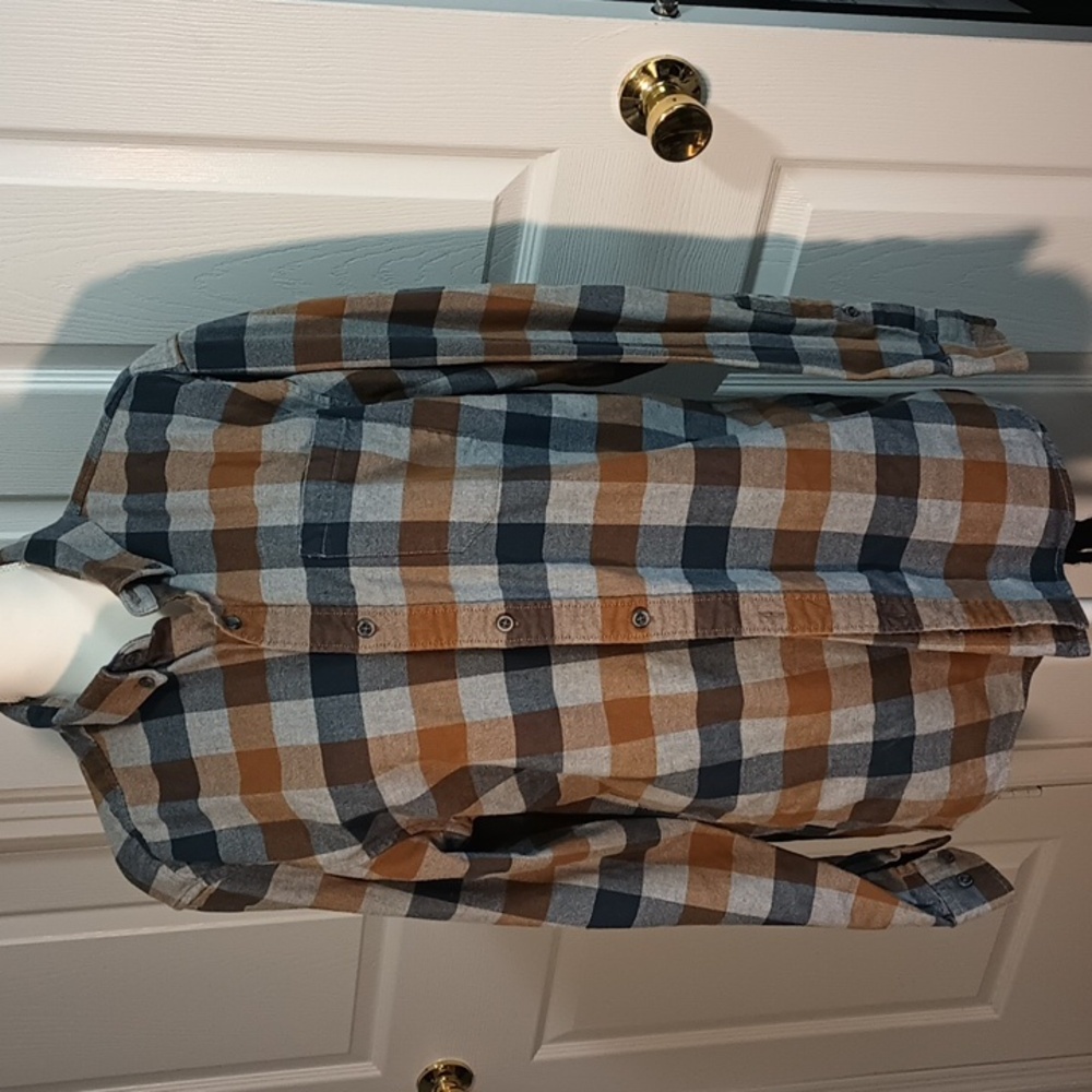 EDDIE BAUER MENS RELAXED FIT FLANNEL SHIRT LARGE  EXCELLENT COND